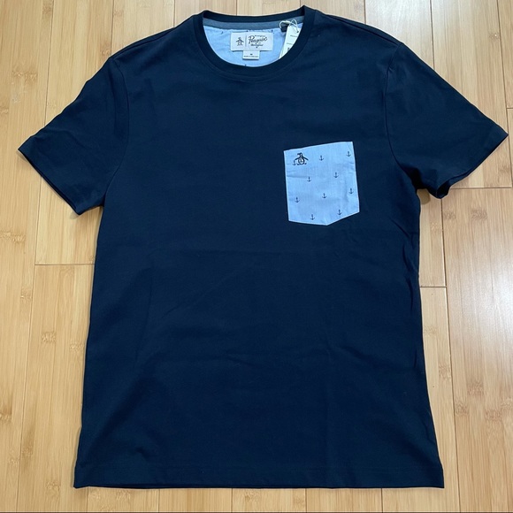 NWT Original Penguin Pocket Tee Anchor Print Med - Picture 2 of 5
